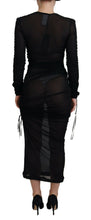 Load image into Gallery viewer, Dolce &amp; Gabbana Elegant Black Silk Blend Bodycon Dress
