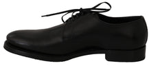 Load image into Gallery viewer, Dolce &amp; Gabbana Elegant Black Leather Derby Dress Shoes
