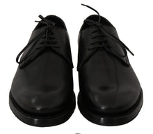 Load image into Gallery viewer, Dolce &amp; Gabbana Elegant Black Leather Derby Dress Shoes
