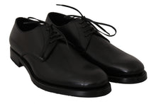 Load image into Gallery viewer, Dolce &amp; Gabbana Elegant Black Leather Derby Dress Shoes
