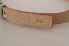 Load image into Gallery viewer, Dolce &amp; Gabbana Elegant Nude Suede Belt with Logo Buckle
