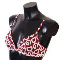 Load image into Gallery viewer, Dolce &amp; Gabbana Red White DG Print Non Wire Cotton Bra Underwear
