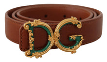 Load image into Gallery viewer, Dolce &amp; Gabbana Elegant Leather Belt with Logo Buckle
