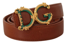 Load image into Gallery viewer, Dolce &amp; Gabbana Elegant Leather Belt with Logo Buckle
