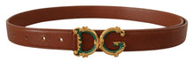 Load image into Gallery viewer, Dolce &amp; Gabbana Elegant Leather Belt with Logo Buckle
