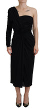 Load image into Gallery viewer, Dolce &amp; Gabbana Elegant One-Shoulder Sheath Midi Dress
