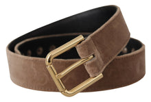 Load image into Gallery viewer, Dolce &amp; Gabbana Elegant Velvet Logo Buckle Belt
