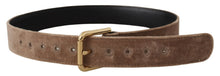 Load image into Gallery viewer, Dolce &amp; Gabbana Elegant Velvet Logo Buckle Belt
