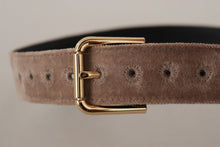 Load image into Gallery viewer, Dolce &amp; Gabbana Elegant Velvet Logo Buckle Belt
