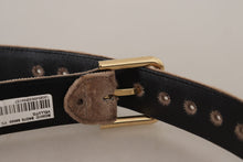 Load image into Gallery viewer, Dolce &amp; Gabbana Elegant Velvet Logo Buckle Belt
