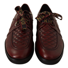 Load image into Gallery viewer, Dolce &amp; Gabbana Elegant Bordeaux Derby Leather Shoes
