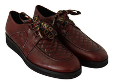 Load image into Gallery viewer, Dolce &amp; Gabbana Elegant Bordeaux Derby Leather Shoes
