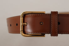 Load image into Gallery viewer, Dolce &amp; Gabbana Elegant Leather Belt with Engraved Buckle
