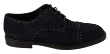 Load image into Gallery viewer, Dolce &amp; Gabbana Elegant Suede Derby Shoes with Silver Studs
