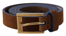 Load image into Gallery viewer, Dolce &amp; Gabbana Elegant Suede Leather Belt with Logo Engraved Buckle
