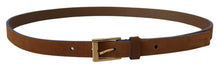 Load image into Gallery viewer, Dolce &amp; Gabbana Elegant Suede Leather Belt with Logo Engraved Buckle
