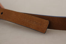 Load image into Gallery viewer, Dolce &amp; Gabbana Elegant Suede Leather Belt with Logo Engraved Buckle
