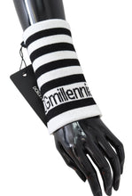 Load image into Gallery viewer, Dolce &amp; Gabbana Elegant Black &amp; White Wool Blend Wrist Wrap
