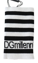 Load image into Gallery viewer, Dolce &amp; Gabbana Elegant Black &amp; White Wool Blend Wrist Wrap
