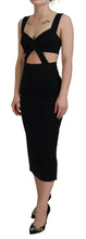 Load image into Gallery viewer, Dolce &amp; Gabbana Elegant Black Midi Sheath Dress
