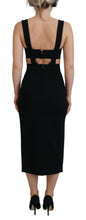 Load image into Gallery viewer, Dolce &amp; Gabbana Elegant Black Midi Sheath Dress
