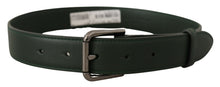 Load image into Gallery viewer, Dolce &amp; Gabbana Elegant Dark Green Leather Belt with Logo Buckle
