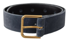 Load image into Gallery viewer, Dolce &amp; Gabbana Elegant Navy Velvet Designer Belt
