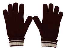 Load image into Gallery viewer, Dolce &amp; Gabbana Elegant Red Cashmere Gloves with Crown Motif
