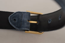 Load image into Gallery viewer, Dolce &amp; Gabbana Elegant Navy Velvet Designer Belt
