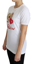 Load image into Gallery viewer, Dolce &amp; Gabbana Crystal-Embellished White Cotton Tee
