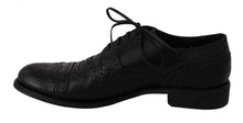 Load image into Gallery viewer, Dolce &amp; Gabbana Elegant Black Leather Derby Wingtip Dress Shoes
