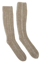 Load image into Gallery viewer, Dolce &amp; Gabbana Chic Beige Wool Blend Over-the-Calf Socks
