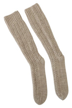 Load image into Gallery viewer, Dolce &amp; Gabbana Chic Beige Wool Blend Over-the-Calf Socks
