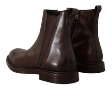 Load image into Gallery viewer, Dolce &amp; Gabbana Brown Leather Chelsea Mens Boots
