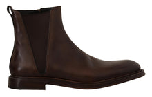 Load image into Gallery viewer, Dolce &amp; Gabbana Brown Leather Chelsea Mens Boots
