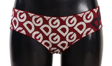 Load image into Gallery viewer, Dolce &amp; Gabbana Chic Maroon White Logo Swim Bottoms
