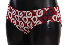 Load image into Gallery viewer, Dolce &amp; Gabbana Chic Maroon White Logo Swim Bottoms
