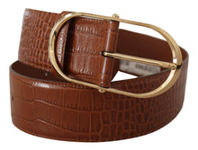 Load image into Gallery viewer, Dolce &amp; Gabbana Enchanting Engraved Logo Leather Belt
