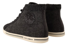 Load image into Gallery viewer, Dolce &amp; Gabbana Elegant High Top Cotton/Wool Sneakers
