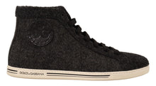 Load image into Gallery viewer, Dolce &amp; Gabbana Elegant High Top Cotton/Wool Sneakers
