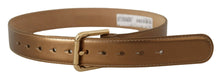 Load image into Gallery viewer, Dolce &amp; Gabbana Bronze Leather Belt with Gold-Toned Buckle
