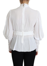 Load image into Gallery viewer, Dolce &amp; Gabbana Elegant Snow-White Viscose Blouse

