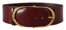 Load image into Gallery viewer, Dolce &amp; Gabbana Engraved Logo Maroon Leather Belt
