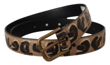 Load image into Gallery viewer, Dolce &amp; Gabbana Elegant Leather Engraved Buckle Belt
