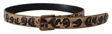 Load image into Gallery viewer, Dolce &amp; Gabbana Elegant Leather Engraved Buckle Belt
