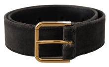 Load image into Gallery viewer, Dolce &amp; Gabbana Elegant Velvet Belt with Engraved Buckle
