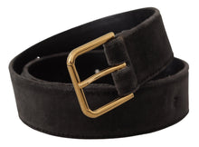 Load image into Gallery viewer, Dolce &amp; Gabbana Elegant Velvet Belt with Engraved Buckle
