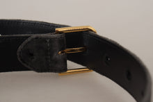 Load image into Gallery viewer, Dolce &amp; Gabbana Elegant Velvet Belt with Engraved Buckle
