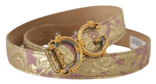 Load image into Gallery viewer, Dolce &amp; Gabbana Chic Gold and Pink Leather Belt
