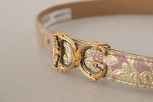 Load image into Gallery viewer, Dolce &amp; Gabbana Chic Gold and Pink Leather Belt
